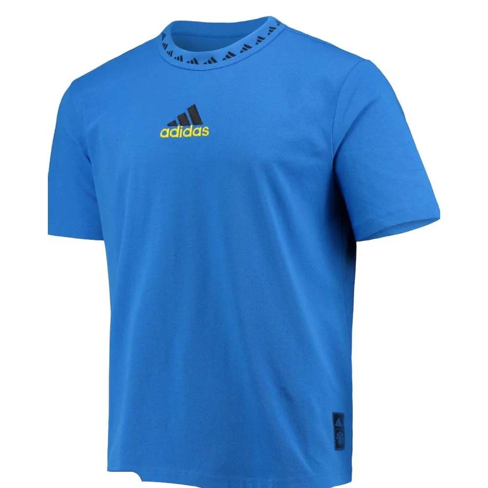 Manchester United x Adidas Shirt AeroReady Blue Short Sleeve Men Small